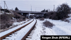 Железнодорожная линия у поселка на 10-м километре Балаклавского шоссе