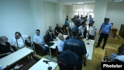 Armenia - Arrested members of an armed opposition group that seized a police station in July 2016 go on trial in Yerevan, 8Jun2017.