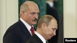 Президент Беларуси Александр Лукашенко и президент России Владимир Путин, Москва, Кремль, 3 марта 2015 года