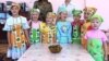 Russia -- Children and caregivers at the "Healthy Food" action in kindergarten, Izhevsk city, undated