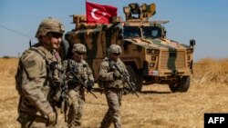 Ամերիկացի զինծառայողները և Թուրքիայի ԶՈՒ զինտեխնիկան Սիրիայի տարածքում, 18-ը սեպտեմբերի, 2019թ․