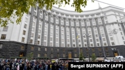 Protesti vlasnika restorana u Kijevu, 11. novembar 2020. 