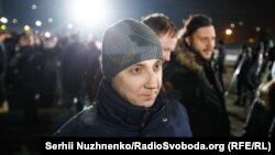 Stanislav Aseyev, who spent 2 1/2 years in the separatist detention center known as Izolyatsia in Donetsk before he was released in December 2019, identified the man as a guard there.