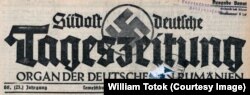 Südostdeutsche Tageszeitung (frontispiciul cu zvastica), 1941