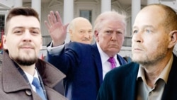 Антон Пянькоўскі, Аляксандар Лукашэнка, Дональд Трамп, Юры Дракахруст, каляж