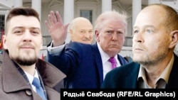 Антон Пянькоўскі, Аляксандар Лукашэнка, Дональд Трамп, Юры Дракахруст, каляж