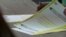 Sarajevo, Bosnia and Herzegovina -- A ballot being inspected on a repeated count