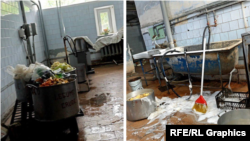 Colaj din imagini apărute pe social media acum o lună din blocul alimentar al Spitalului Clinic Bălți