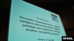 Sa konferencije o ekonomskoj krizi, održane u Sarajevu, 27. maja 2009.