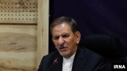 Iran's First Vice President Es'haq Jahangiri speaking in Tehran. June 13, 2020