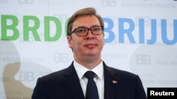 Predsednik Srbije Aleksandar Vučić na 10. godišnjici Procesa Brdo-Brioni, Slovenija, 17. maja 2021.