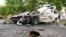 Russia - A view shows cars damaged by shelling, what local authorities called a Ukrainian military strike on Belgorod, May 14, 2024.