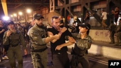 Poliția Israeliană s-a ciocnit cu protestatarii în Tel Aviv și a reținut mai multe persoane.1 septembrie 2024.