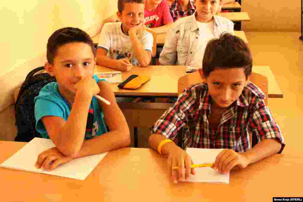 September 3 was the first day of school for these sixth-graders at the primary school Faik Konica in Pristina, Kosovo.
