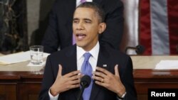 Барак Обама Конгрессте жылдык кайрылуусун жасады. 12-февраль, 2013.