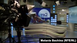 Порожній павільйон томської телекомпанії «ТВ-2» після заборони на мовлення, листопад 2014 року