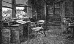 "Пустое кресло". Кабинет Диккенса в поместье Гэдсхилл-плейс после его смерти. Гравюра Люка Филдса.