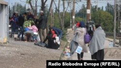 Камп за мигранти во Табановце во близина на македонско-српската граница. 