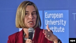 Федерика Могерини, верховный представитель Евросоюза по иностранным делам и политике безопасности.