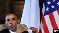 U.S. President Barack Obama at a meeting with Irish Prime Minister Enda Kenny in Dublin.