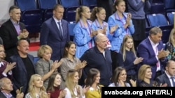 Аляксандар Лукашэнка на спаборніцтвах Кубку фэдэрацыі ў Менску