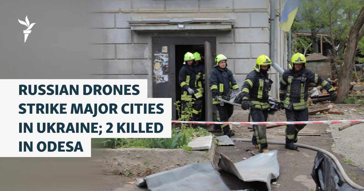 Russian Drones Strike Major Cities In Ukraine; At Least 2 Killed In Odesa