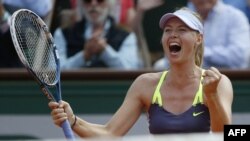 The 2014 French Open is Sharapova's fifth Grand Slam title. (file photo)