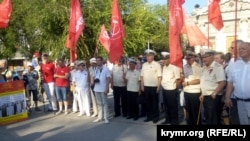 Севастополь, мітинг проти установки пам'ятника примирення, 4 серпня 2017 року