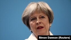 U.K. -- Britain's Prime Minister, Theresa May, speaks at the Conservative Party’s Spring Forum in central London, Britain March 17, 2018. 