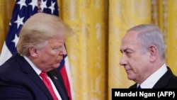 Президент США Дональд Трамп (слева) и премьер-министр Израиля Биньямин Нетаньяху.