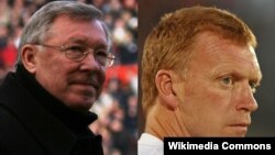 Ser Aleks Fergyuson (chapda) va Devid Moyes.