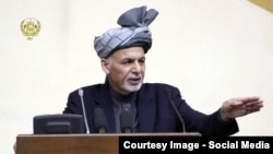 Afghanistan - President Mohammad Ashraf Ghani in parliament addressed MPs about the future of peace or war against Taliban group, 25 April 2015