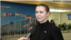 Міністерка оборони Литви Довіле Шакалієне дає інтерв'ю Радіо Свобода у штаб-квартирі НАТО після засідання Контактної групи з питань оборони України, Брюссель, Бельгія, 15 жовтня 2025 року