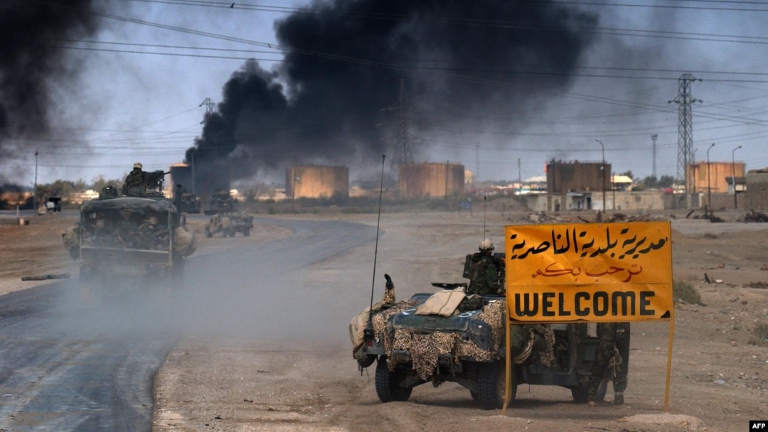 Američke snage ulaze u grad Al-Nasiriyah i Iraku, 23. mart 2003.