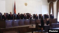 Armenia - The Constitutional Court rejects an opposition appeal aganst the official results of parliamentary elections, 28Apr2017.