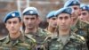 Armenia -- Soldiers of the Armenian army's special Peacekeeping Brigade, 2009.