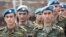 Armenia -- Soldiers of the Armenian army's special Peacekeeping Brigade, 2009.