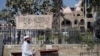 A man walks past the Jamia Haqqania seminary in Pakistan's Khyber Pakhtunkhwa Province (file photo)