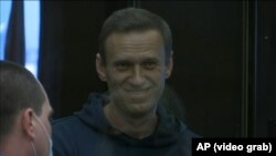 Alekseý Nawalny sud diňlenişiginde. 2-nji fewral, 2021 ý.