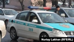 Полицейская машина в Алматы. Иллюстративное фото.