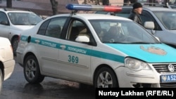 Полицейская машина в Алматы. Иллюстративное фото. 