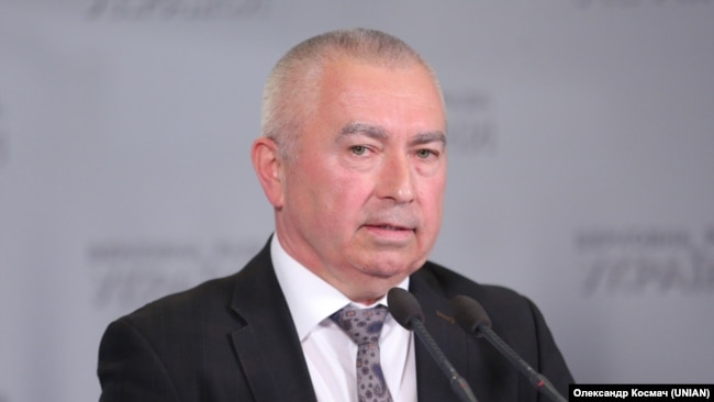 Володимир Арешонков під час брифінгу в кулуарах Верховної Ради України, 25 квітня 2019 року