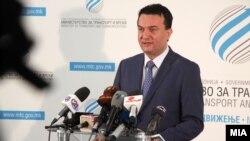 Министерот за транспорт и врски Горан Сугарески