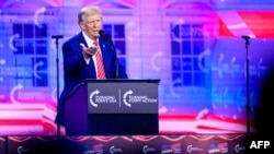 US President-elect Donald Trump speaks during Turning Point's annual AmericaFest 2024 in Phoenix, Arizona, on December 22, 2024.