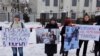 Пикет в поддержку российского оппозиционера Дениса Бахолдина в Киеве 20.12.2018
