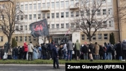 Blokada ulice ispred Specijalnog suda u Beogradu, 4. februar 2026.