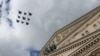 Руски изтребители летят над Москва в подготовка за военния парад по случай 9 май. 5 май 2025 г.