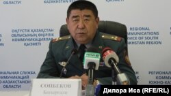 Батырғали Сопбеков, Оңтүстік Қазақстан облыстық төтенше жағдайлар департаменті басшысының орынбасары. Шымкент, 18 қазан 2017 жыл.