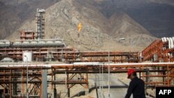 South Pars gas field facilities in the southern port of Assaluyeh on the shore of the Gulf.