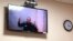 Russian opposition leader Aleksei Navalny speaks via video link from prison during a court session in the Vladimir region on May 31.